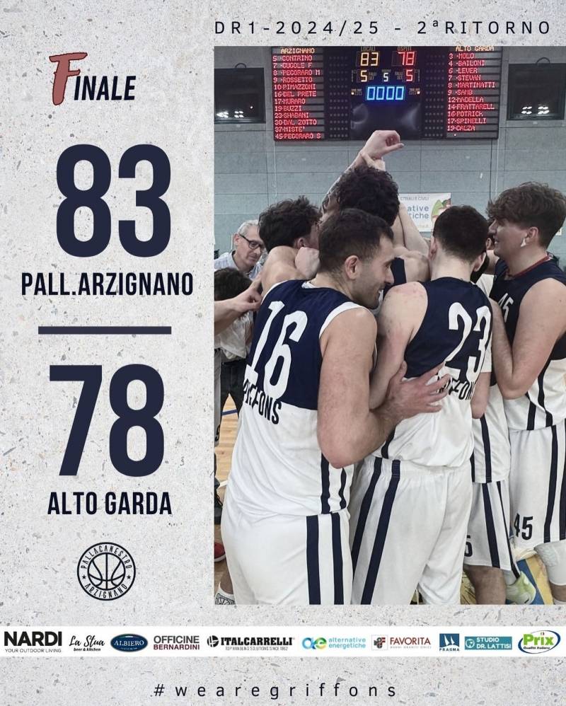 Arzignano-Valchiampo – Virtus Alto Garda 83-78 dts 