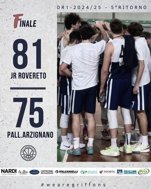 JBR Rovereto – Arzignano-Valchiampo 81-74 