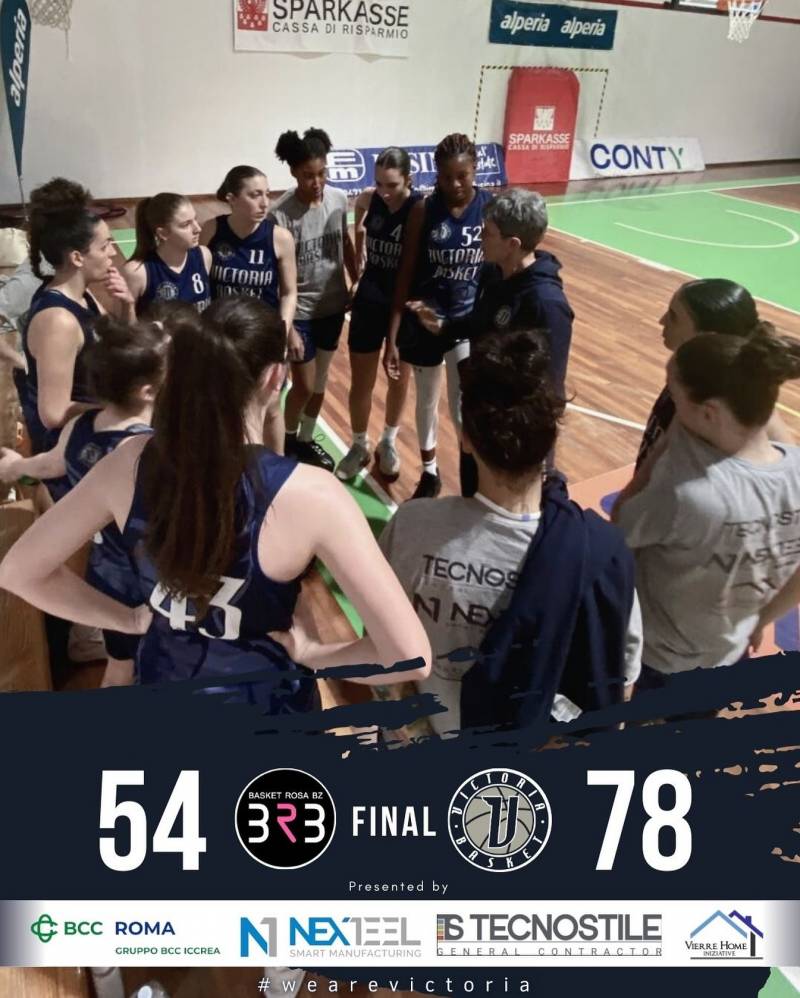 Le ragazze del Victoria Basket tornano da Bolzano con due punti! 